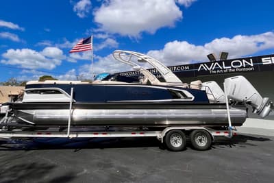 BOATZON | Avalon 2026 Avalon 27 Excalibur LTD Elite Tritoon  Twin Mercury 400 V10s  Joystick  Performance Pontoon 2026