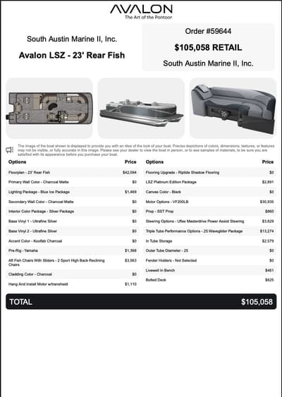 BOATZON | Avalon LSZ 23 Rear Fish 2027