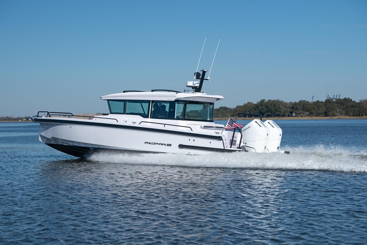 2024 Axopar 37 XC Cross Cabin BRABUS Trim Wet Bar - Sold Boat