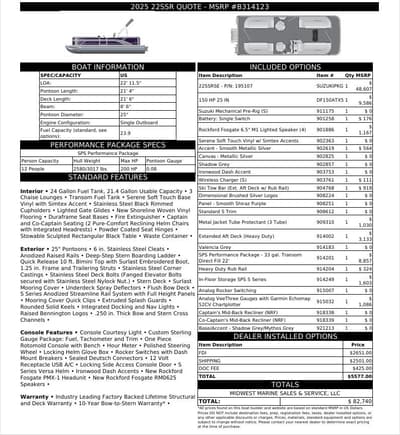 BOATZON | Bennington 22 SSR Base 2026