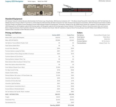 BOATZON | Bentley Pontoons 223 LEGACY NAVIGATOR 2026