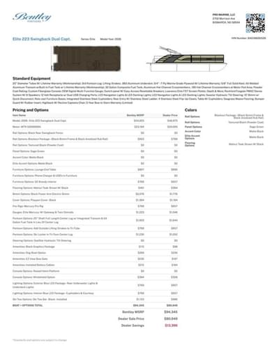 BOATZON | Bentley Pontoons Elite 223 Swingback Dual Capt Full tube 2026 BOATZON | Bentley Pontoons Elite 223 Swingback Dual Capt Full tube 2026