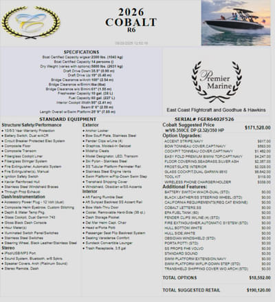 BOATZON | Cobalt Boats R6 2026