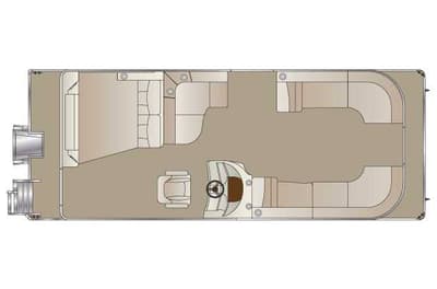 BOATZON | Crest Pontoons Classic 230SLR  Stern Lounge Seating 2012