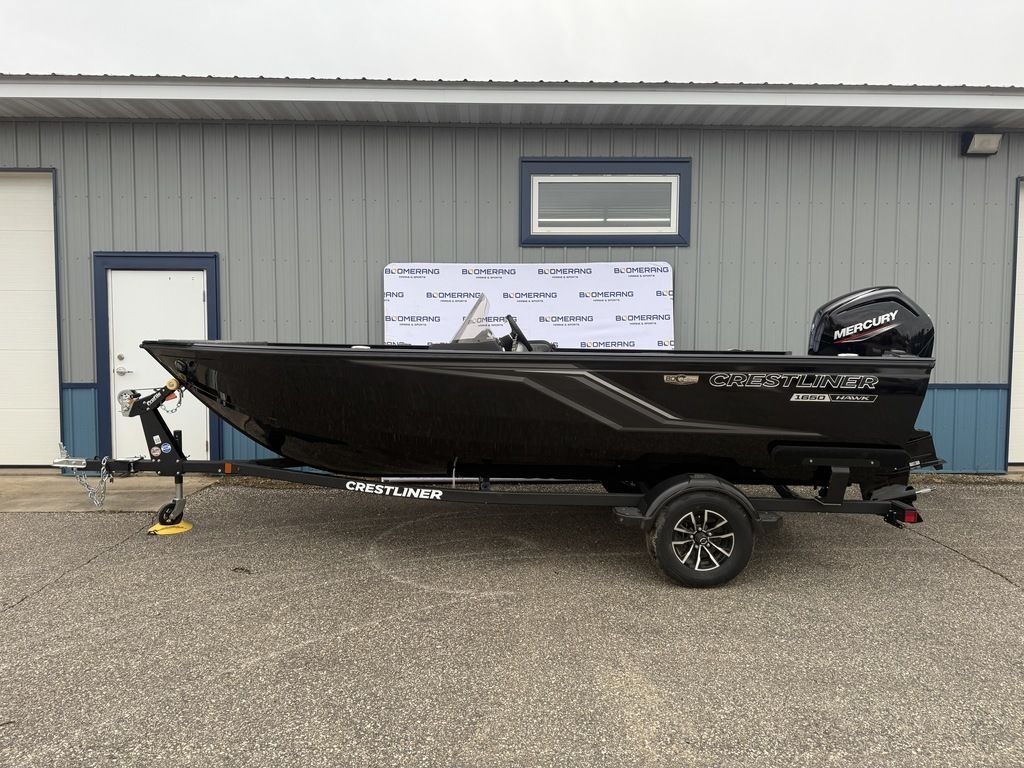 2026 Crestliner 1650 Hawk Side Console - Sold Boat