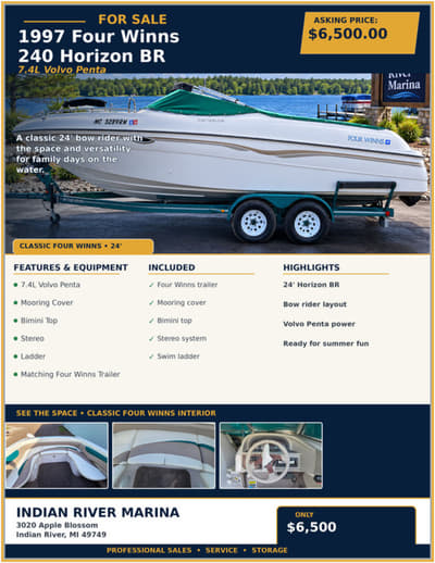 BOATZON | Four Winns 240 Horizon 1997 BOATZON | Four Winns 240 Horizon 1997