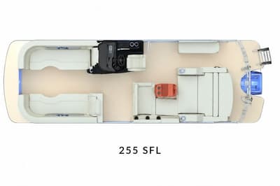 BOATZON | Godfrey AquaPatio 25 Single Flip Lounge Tritoon 255 SFL 2027 BOATZON | Godfrey AquaPatio 25 Single Flip Lounge Tritoon 255 SFL 2027