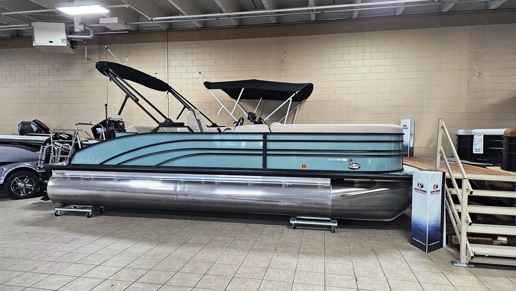 2025 Harris Harris Sunliner 230 SL  DEALER DEMO  Loaded Luxury Only 29 Hours 2025 - Sold Boat