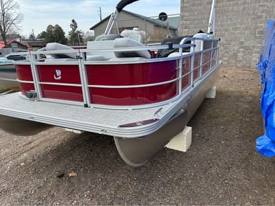 BOATZON | Landau Alure 19F Fish and Cruise Pontoon with Livewell Rod Holders Bluetooth Audio  Bimini Top 2025