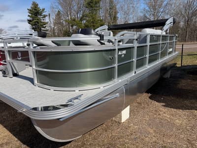 BOATZON | Landau Alure 21F Fish  Cruise Pontoon wBimini Top Rod Holders Fish Finder  Sound System 2026