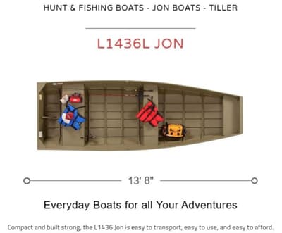 BOATZON | Lowe Boats L1436L Jon 2027