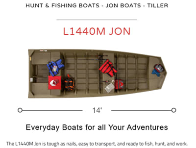 BOATZON | Lowe Boats L1440M Jon 2024