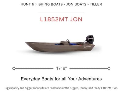BOATZON | Lowe Boats L1852MT Jon Tiller 2026