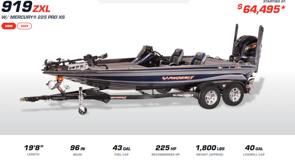 New Phoenix Bass Boats 919ZXL 2026 for sale in Morganton, North