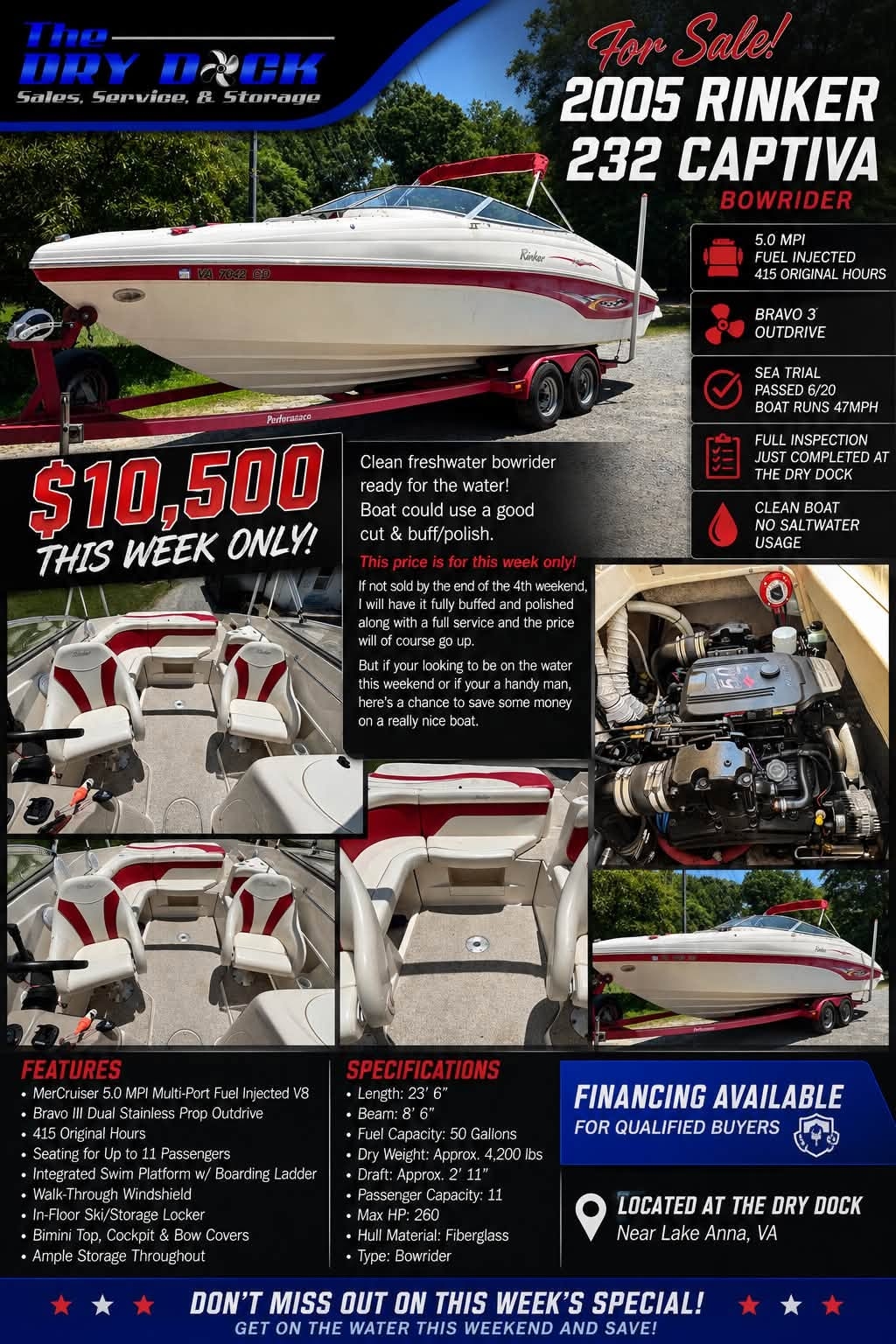 2003 Rinker Rinker 232 Captiva 2003 - Sold Boat