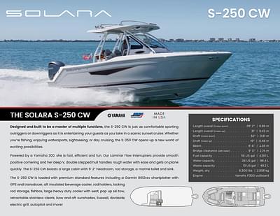 BOATZON | Solara S250 CW 2025 BOATZON | Solara S250 CW 2025