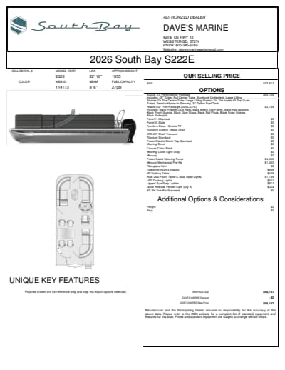 BOATZON | South Bay 222E 2027