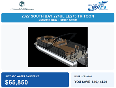 BOATZON | South Bay 224 UL LE Tritoon 2027
