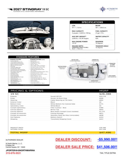 BOATZON | Stingray 19SC 2027