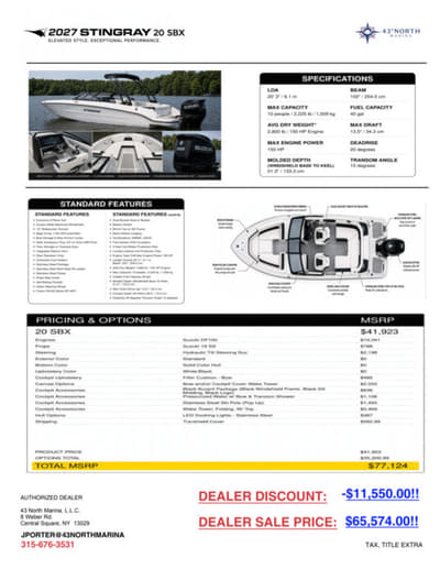 BOATZON | Stingray 20 SBX 2027