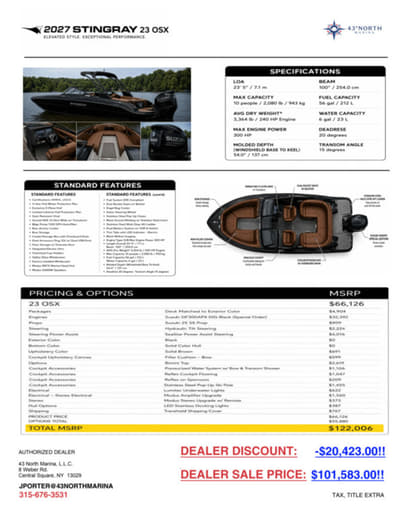 BOATZON | Stingray 23 OSX 2027
