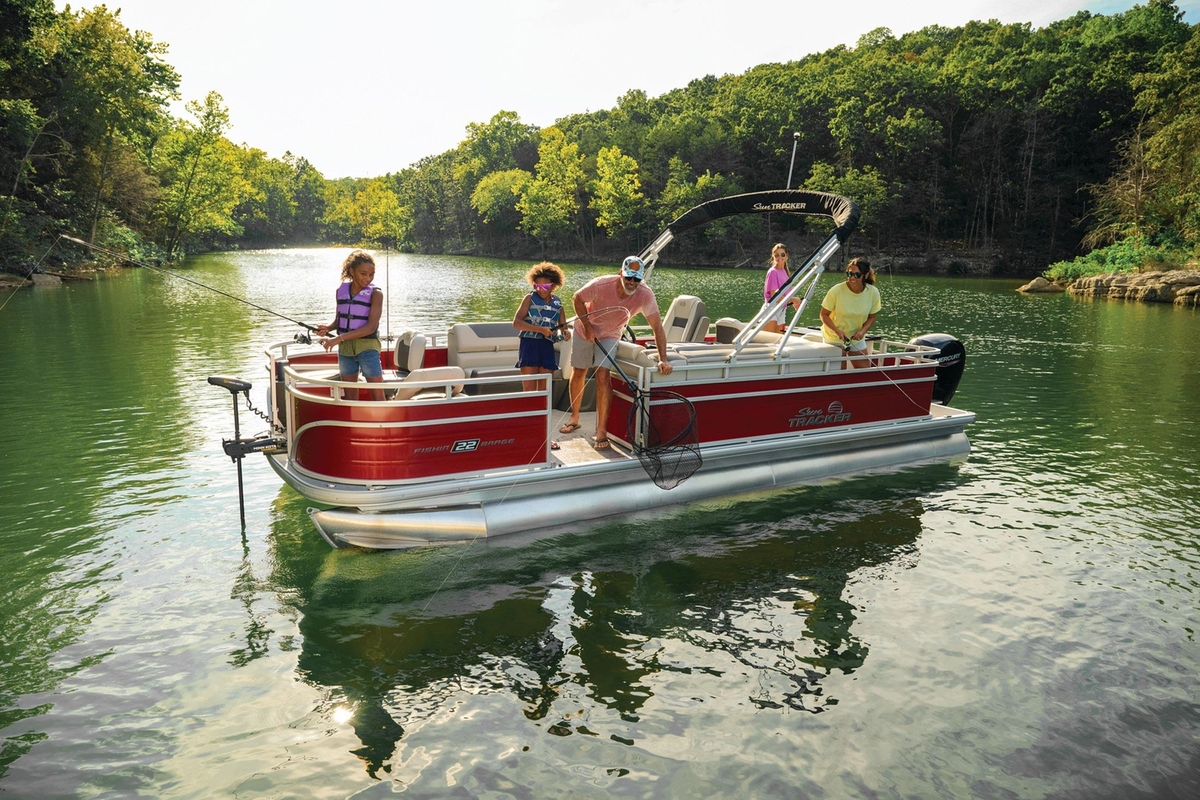 2026 Sun Tracker Fishin Barge 22 DLX - Sold Boat