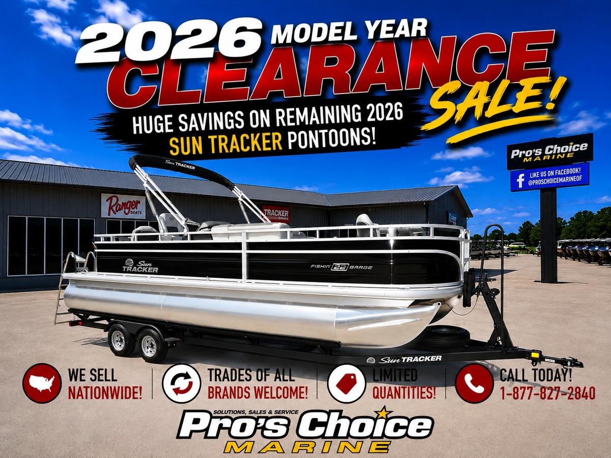 2026 Sun Tracker Fishin Barge 22 DLX w/115HP ProXS 4 Stroke - Sold Boat