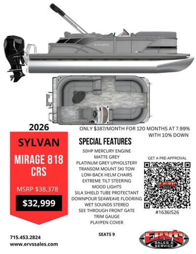 BOATZON | Sylvan MIRAGE 818 CRS 2026