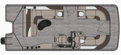 BOATZON | Tahoe Pontoons LTZ Cruise Rear Bench 21 FT 2026