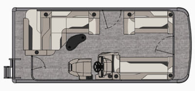 BOATZON | Tahoe Pontoons Sport Cruise Rear Bench 19 FT 2026