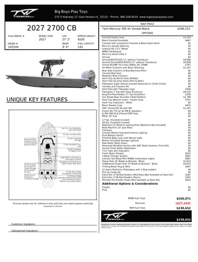 BOATZON | Tidewater Boats 2700 2027