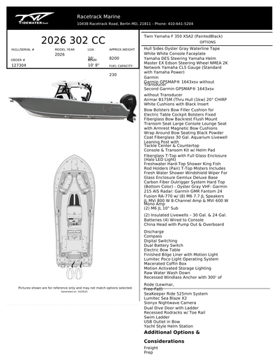 BOATZON | Tidewater Boats 302CC 2026 BOATZON | Tidewater Boats 302CC 2026