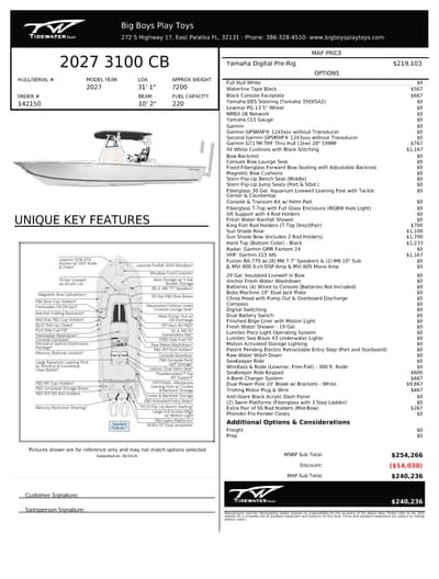 BOATZON | Tidewater Boats 3100 2027