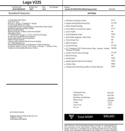 BOATZON | Viaggio V22S 2027