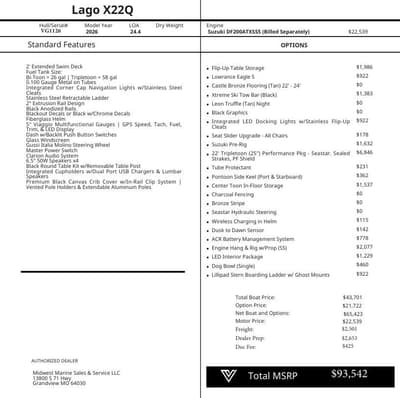 BOATZON | Viaggio X22Q 2026