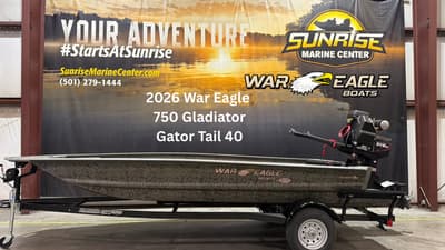 BOATZON | War Eagle 750 Gladiator WGator Tail GTR40 2026 BOATZON | War Eagle 750 Gladiator WGator Tail GTR40 2026