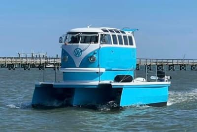 BOATZON | Whitacre Yacht Design VW Bus Tritoon 2024