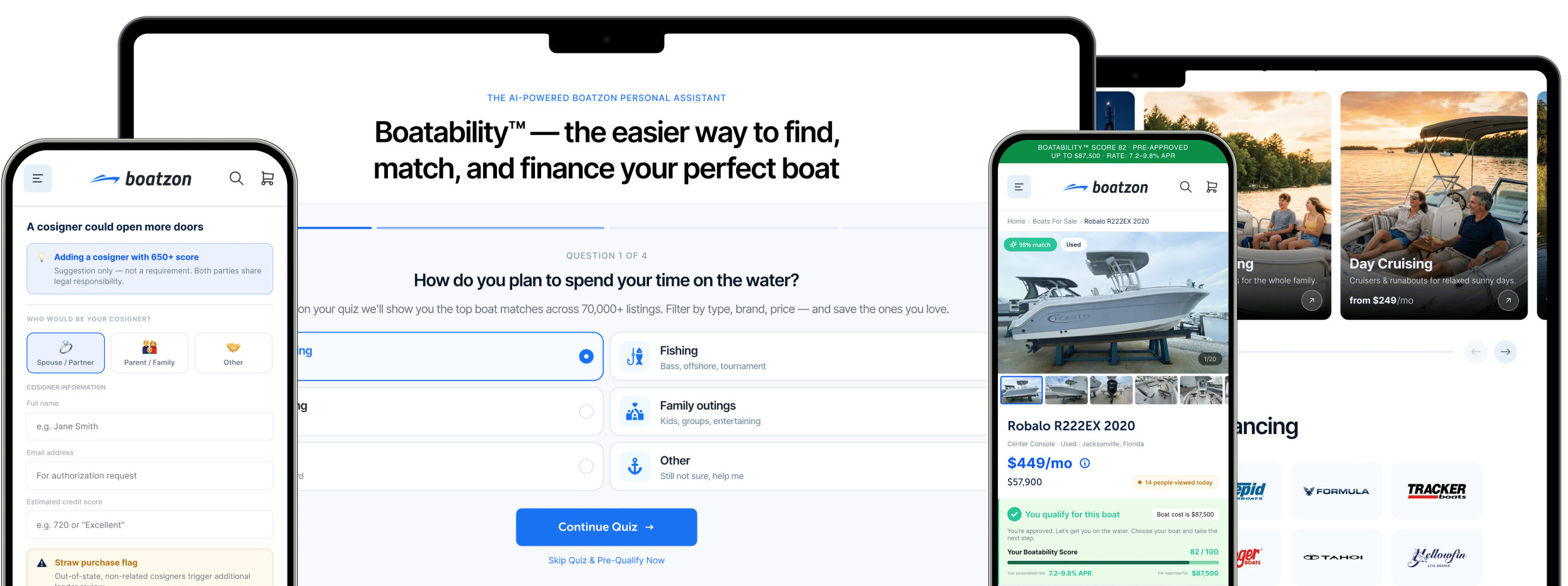 Boatability on laptop, tablet, and mobile devices