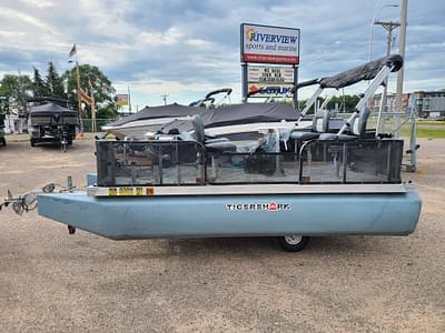 BOATZON | 2022 Tiger Shark Tiger Shark 12 Mini Pontoon With Minn Kota Power Drive  Trailer