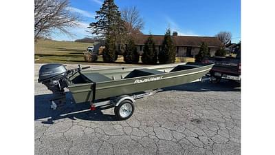 BOATZON | 2024 Polar Kraft 1436 Jon Boat 15 transom w trailer  Yamaha 99 hp In stock