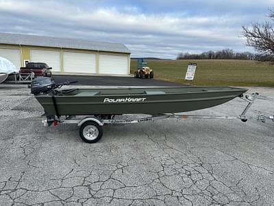 BOATZON | 2024 Polar Kraft MV 1648 Jon Boat 20 transom w Trailer  Yamaha 20 hp In stock