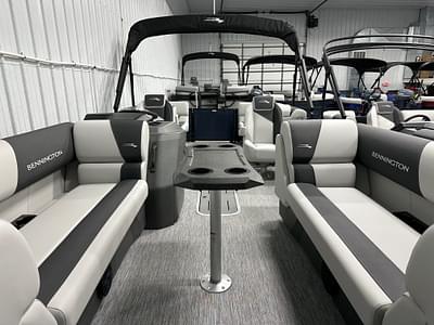 BOATZON | 2025 Bennington 22 SSR Quad Bench Tritoon with Yamaha F150Hp On Order ETA April