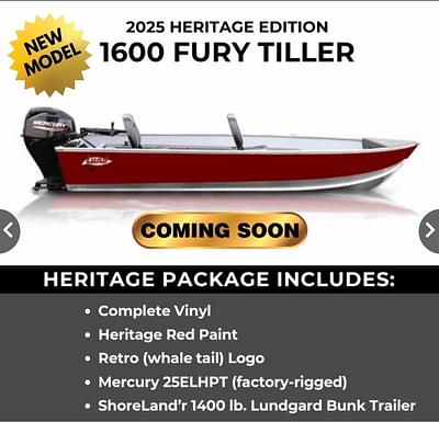 BOATZON | 2025 Lund Heritage Edition 1600 Fury Tiller  Coming Soon