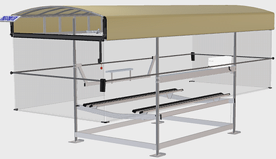 BOATZON | 2025 ShoreStation 7000lb hydraulic lift with bunks and Shorescreen