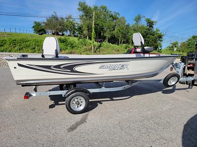 BOATZON | 2025 Smoker Craft 16 Angler Patriot Tiller fishing boat In stock