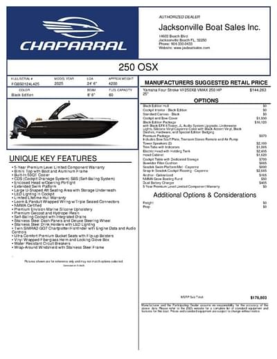 BOATZON | Chaparral Boats 250OSX 2025