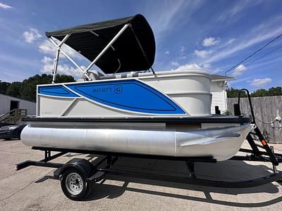 BOATZON | Godfrey Mighty G Electric Pontoon 2023