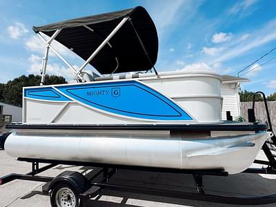 BOATZON | Godfrey Mighty G Electric Pontoon 2023