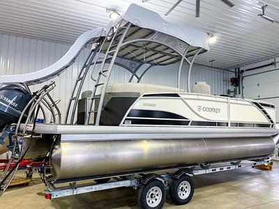 BOATZON | Godfrey Pontoons Monaco 255 SD Rental Boat w Trailer 2022