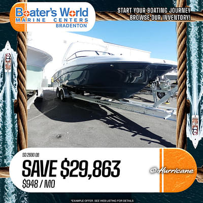 BOATZON | Hurricane SunDeck 2690 OB AKA 2690 SD 2024 BOATZON | Hurricane SunDeck 2690 OB AKA 2690 SD 2024